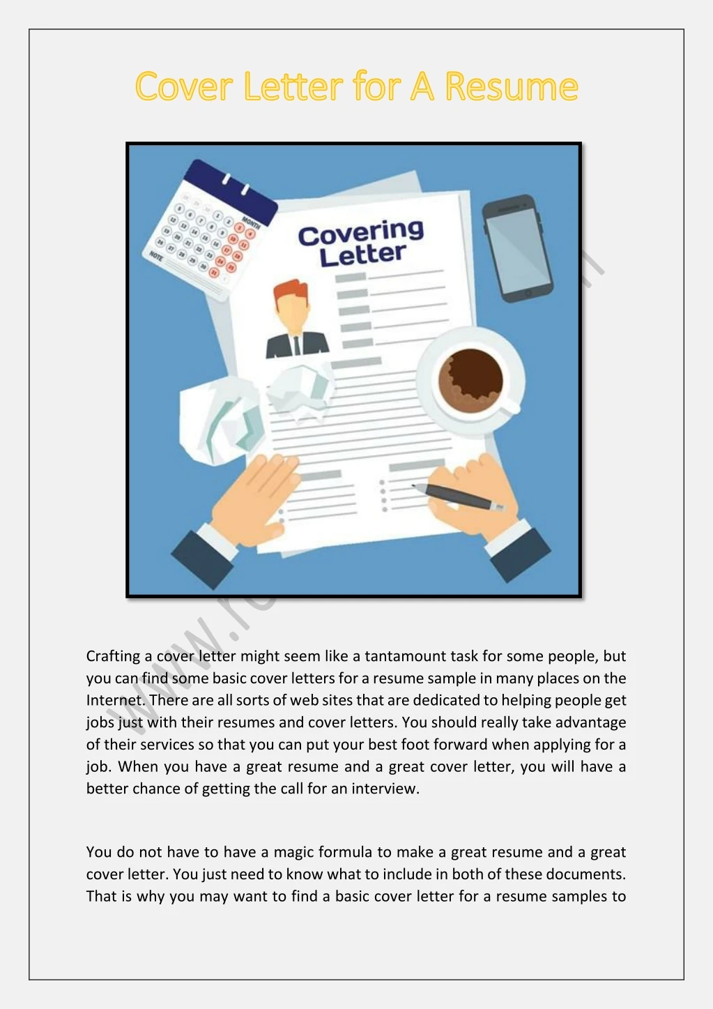 crafting a cover letter might seem like
