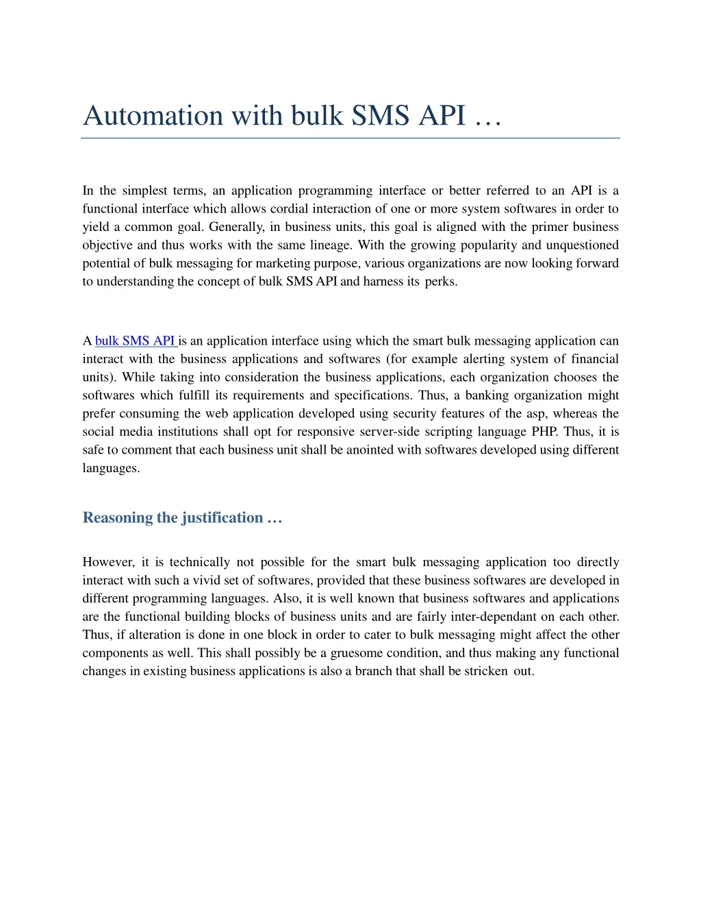 automation with bulk sms api