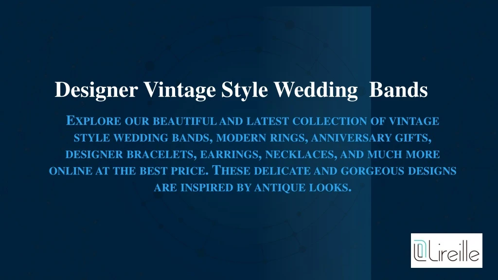 designer vintage style wedding bands