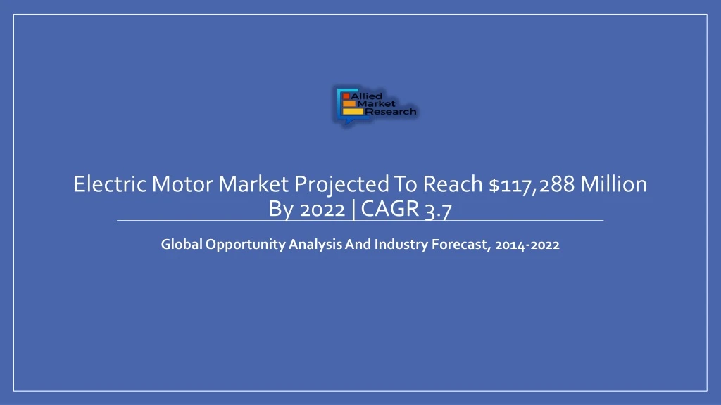 electric motor market projected to reach
