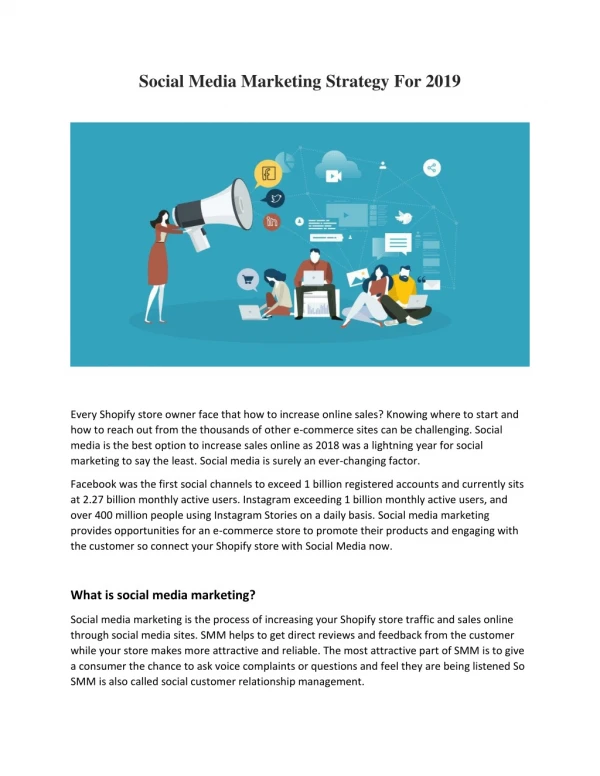 Social Media Marketing Strategy For 2019