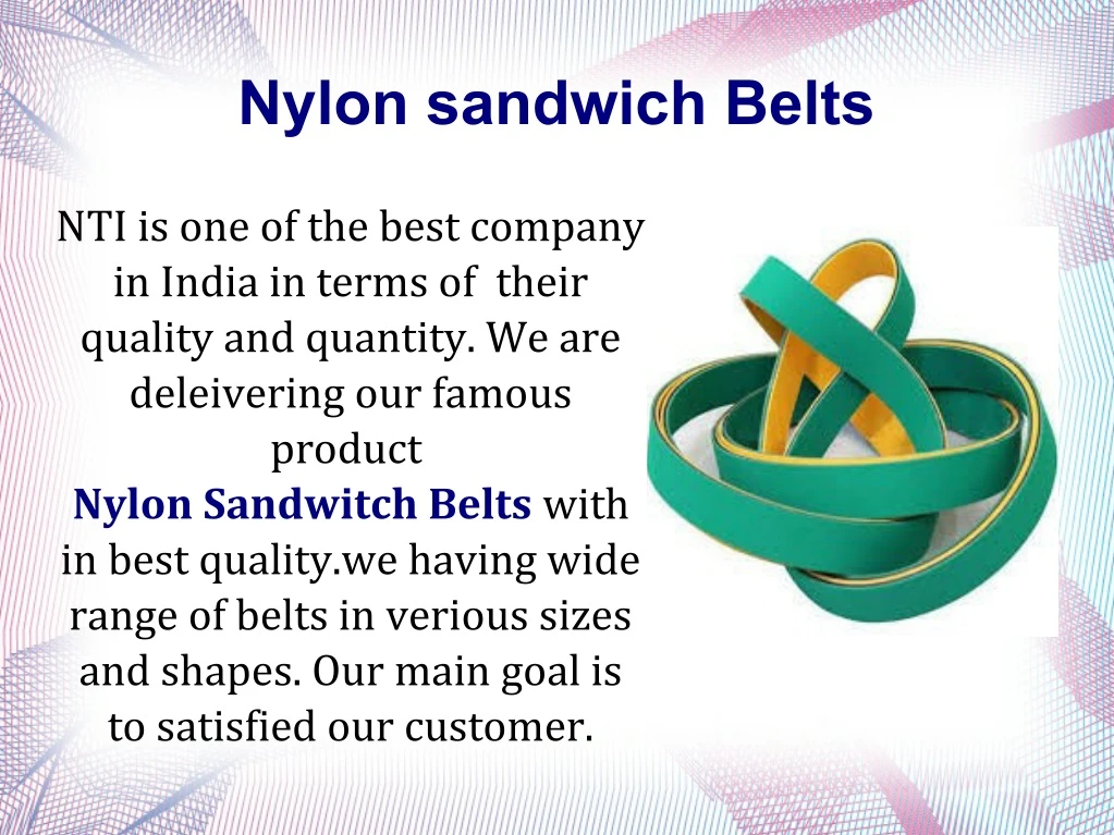 nylon sandwich belts