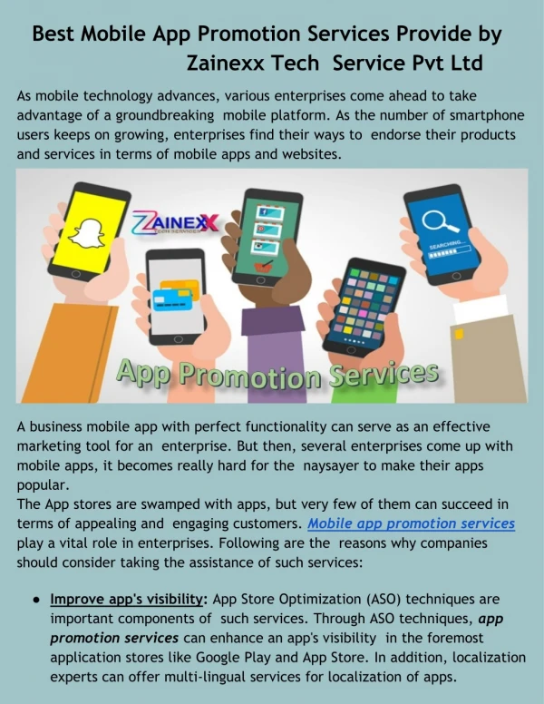 Mobile App Promotion Services