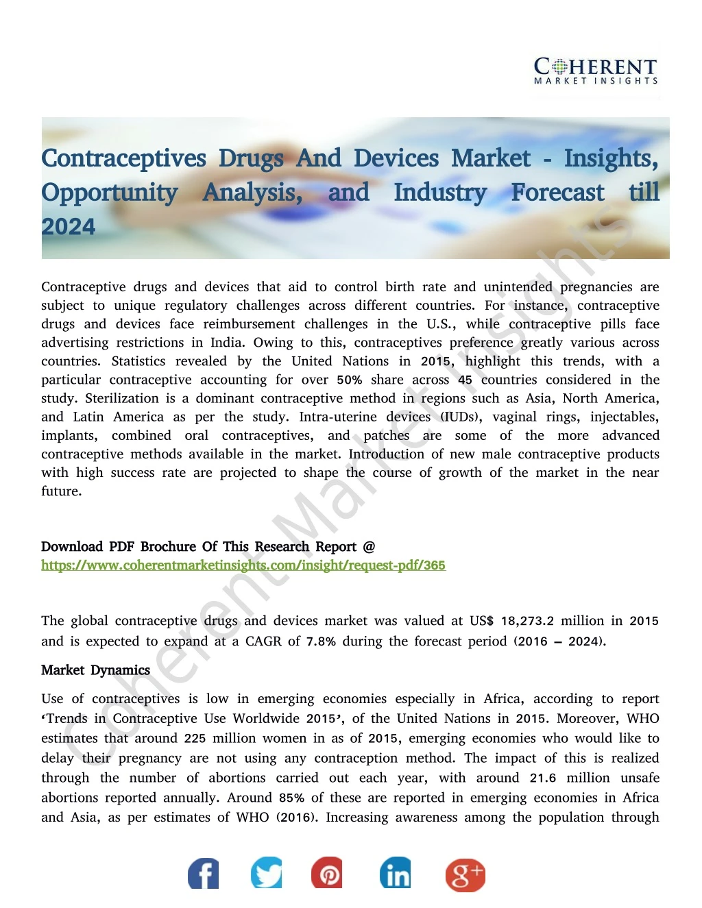 contraceptives drugs and devices market insights