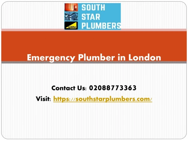 Emergency Plumber in London - Southstarplumbers