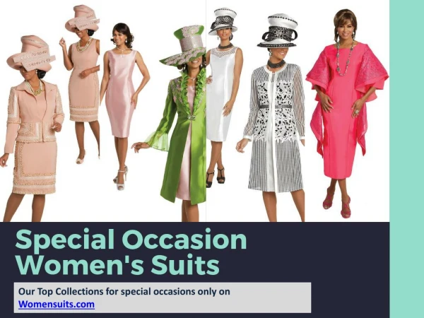 Special Occasions suits for women