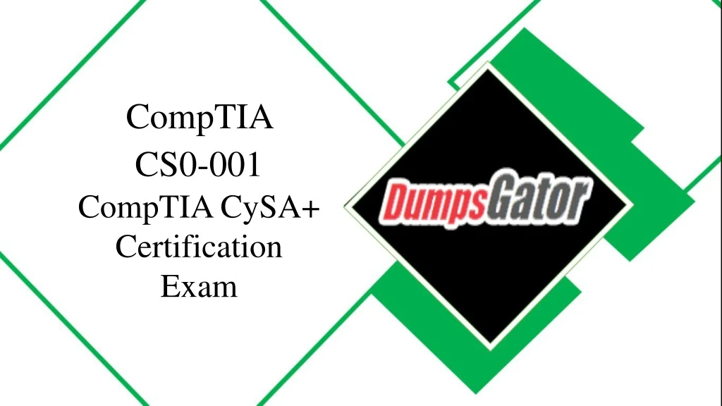 comptia cs0 001 comptia cysa certification exam