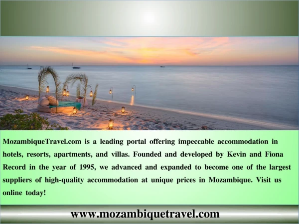 Mozambique honeymoon packages