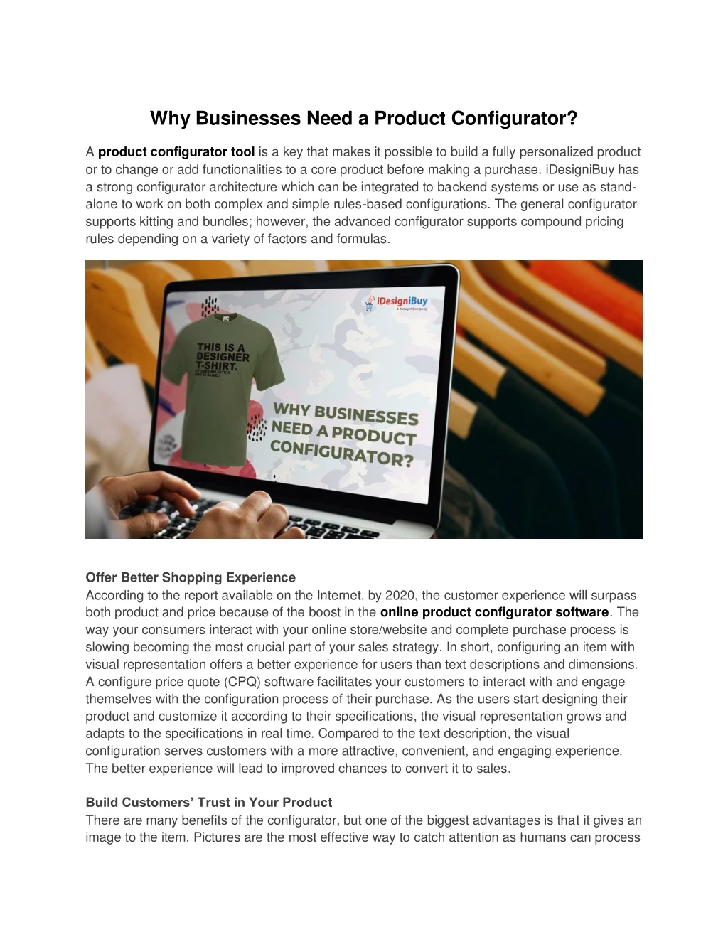 why businesses need a product configurator