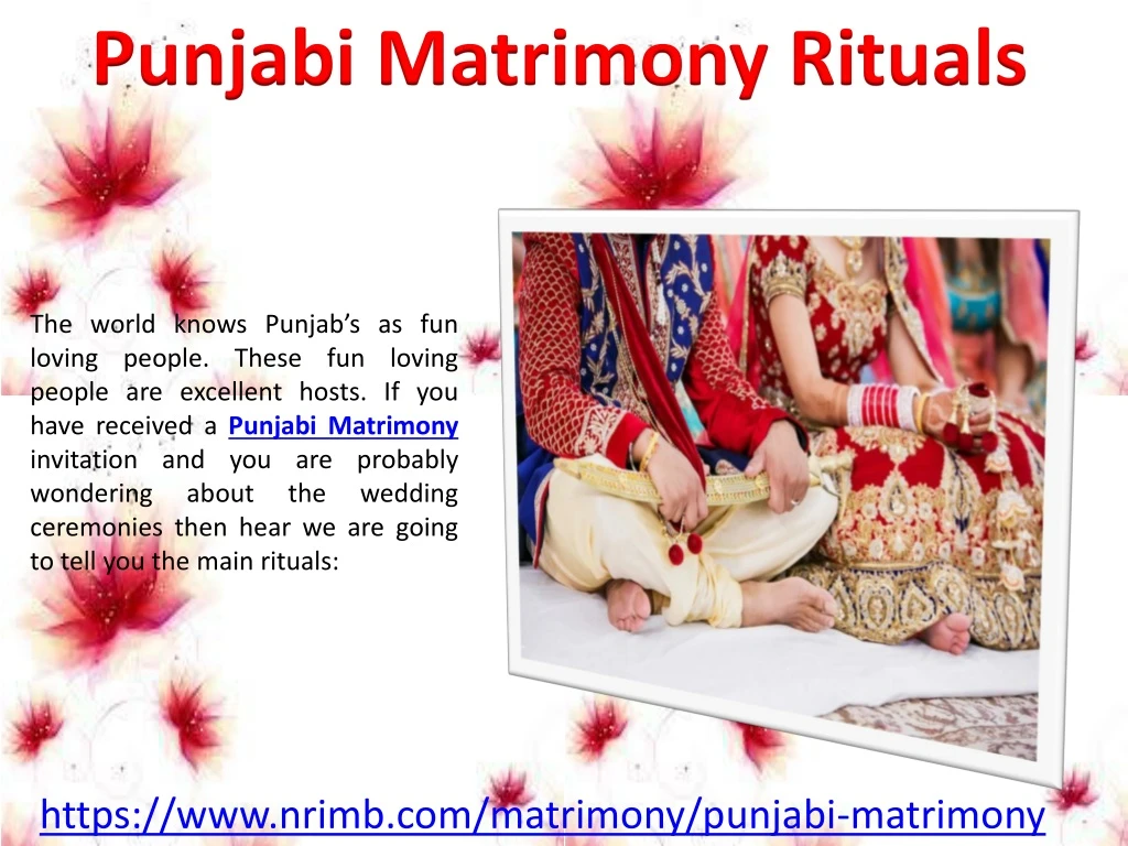 punjabi matrimony rituals