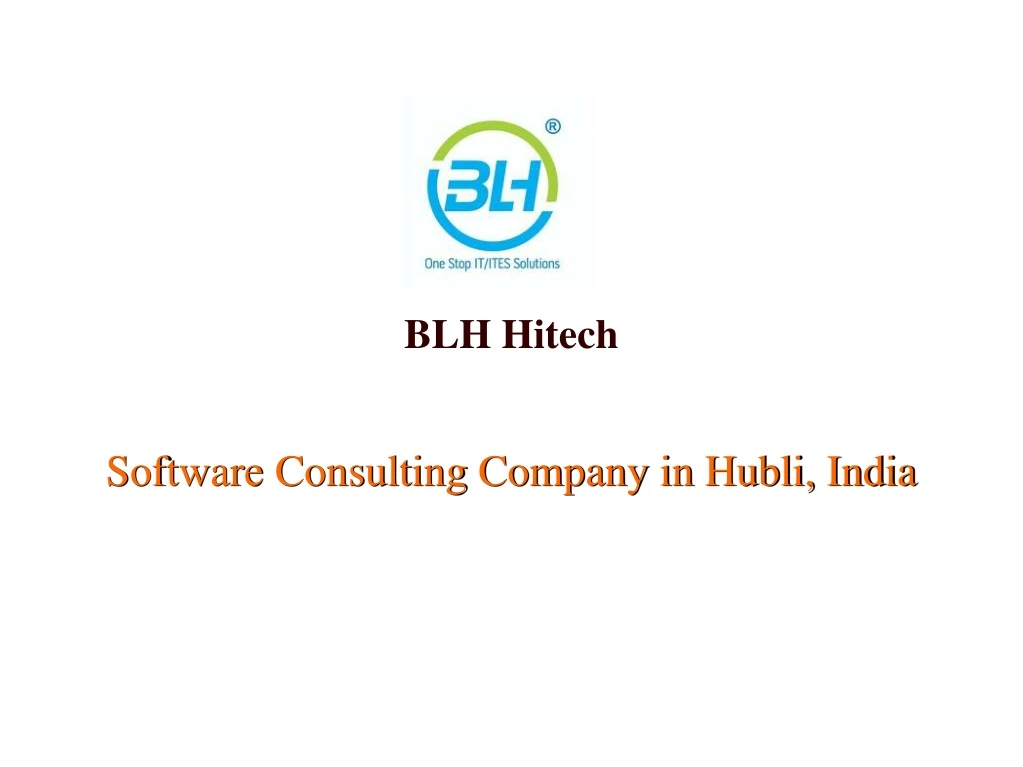 blh hitech software consulting company in hubli india