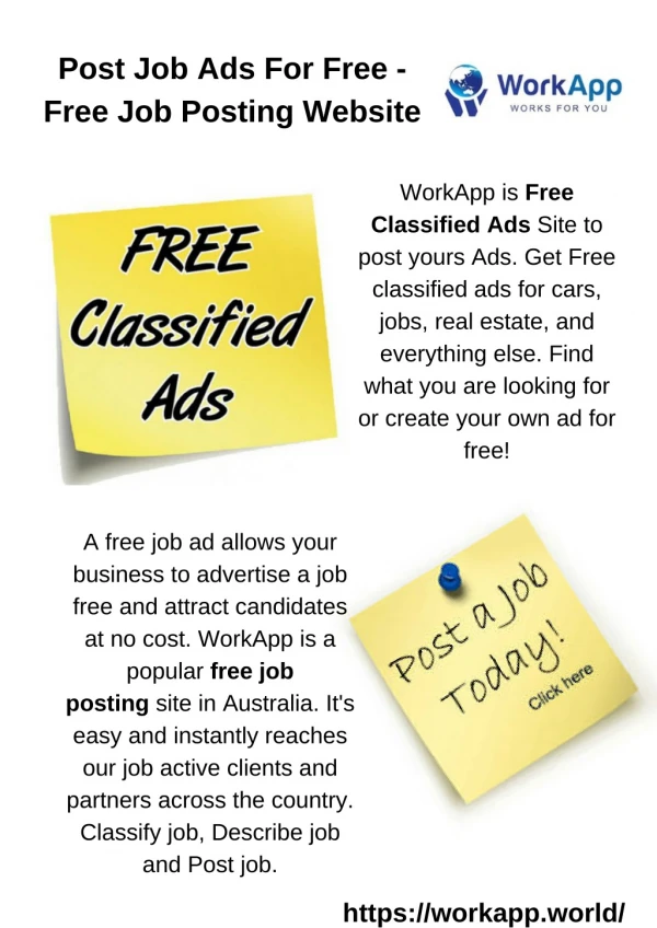 Post Job Ads For Free | Free Job Posting Website