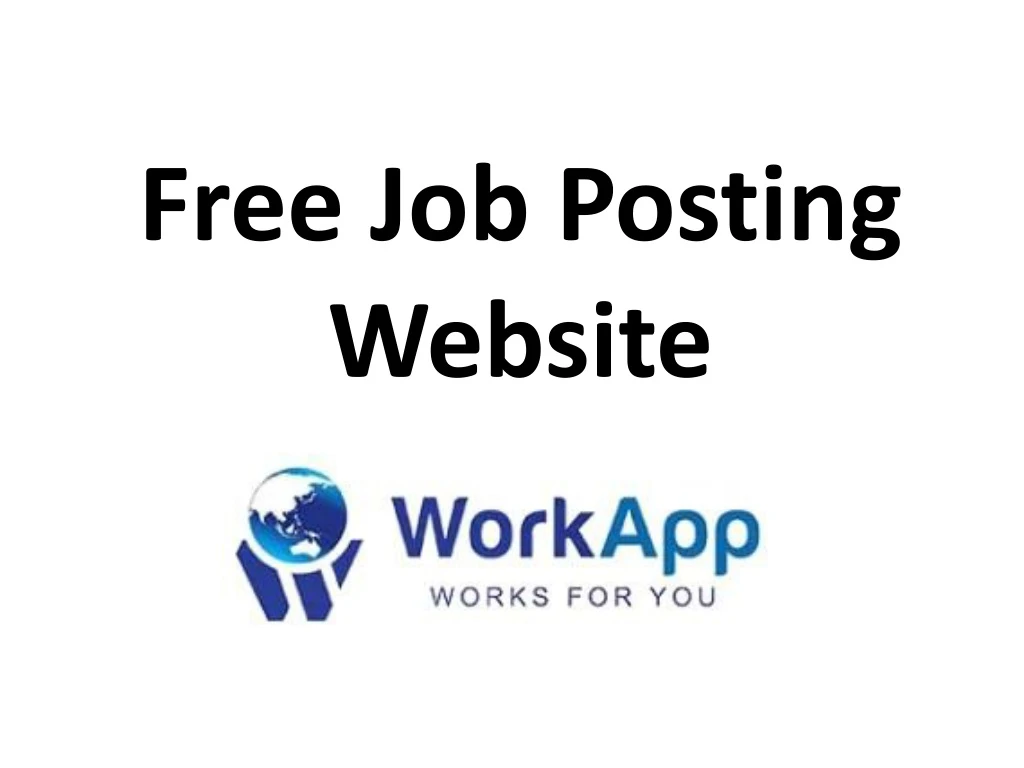 free job posting website