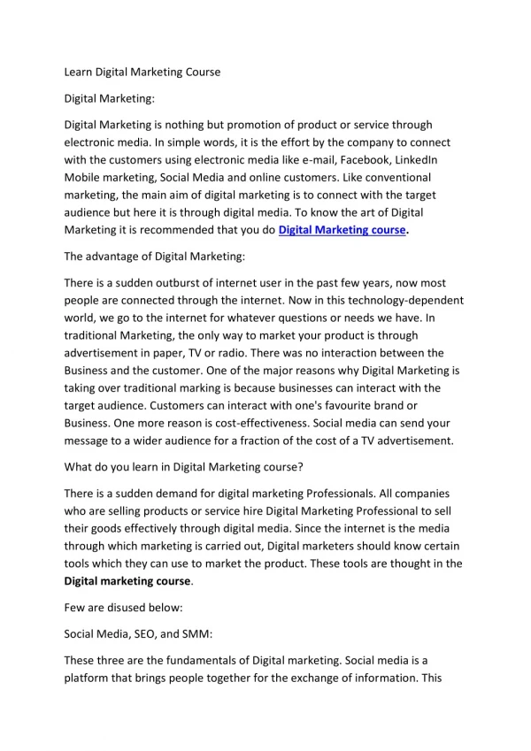 learn digital marketing course