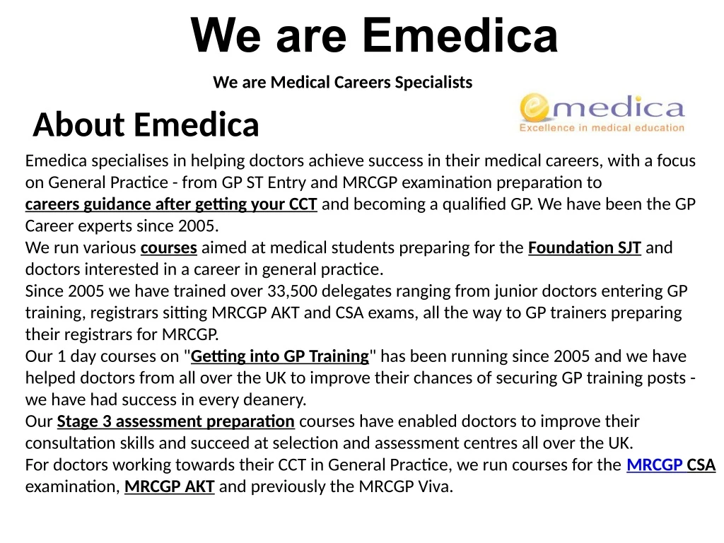 we are emedica