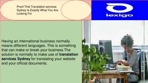 Proof That Translation services Sydney Is Exactly What You Are Looking For
