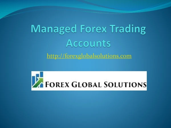 Managed Forex Trading Accounts