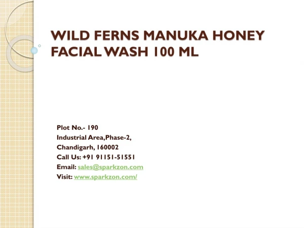 Wild Ferns Manuka Honey refreshing Facial Wash 100 ML