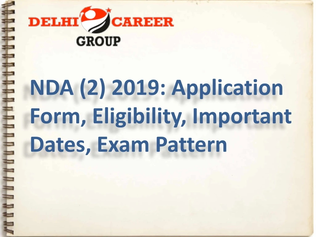 nda 2 2019 application form eligibility important