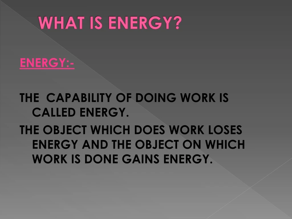 what is energy