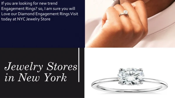 Best place for buy a Diamond Engagement Rings in New York
