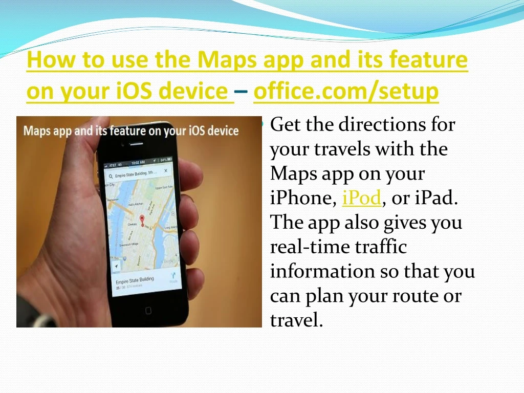 how to use the maps app and its feature on your ios device office com setup