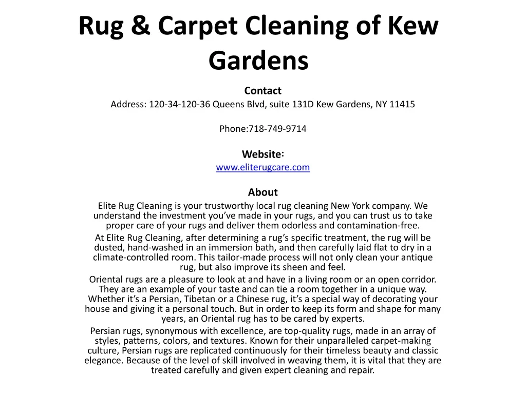 rug carpet cleaning of kew gardens