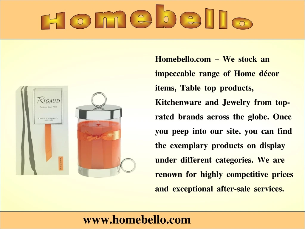 homebello com we stock an impeccable range