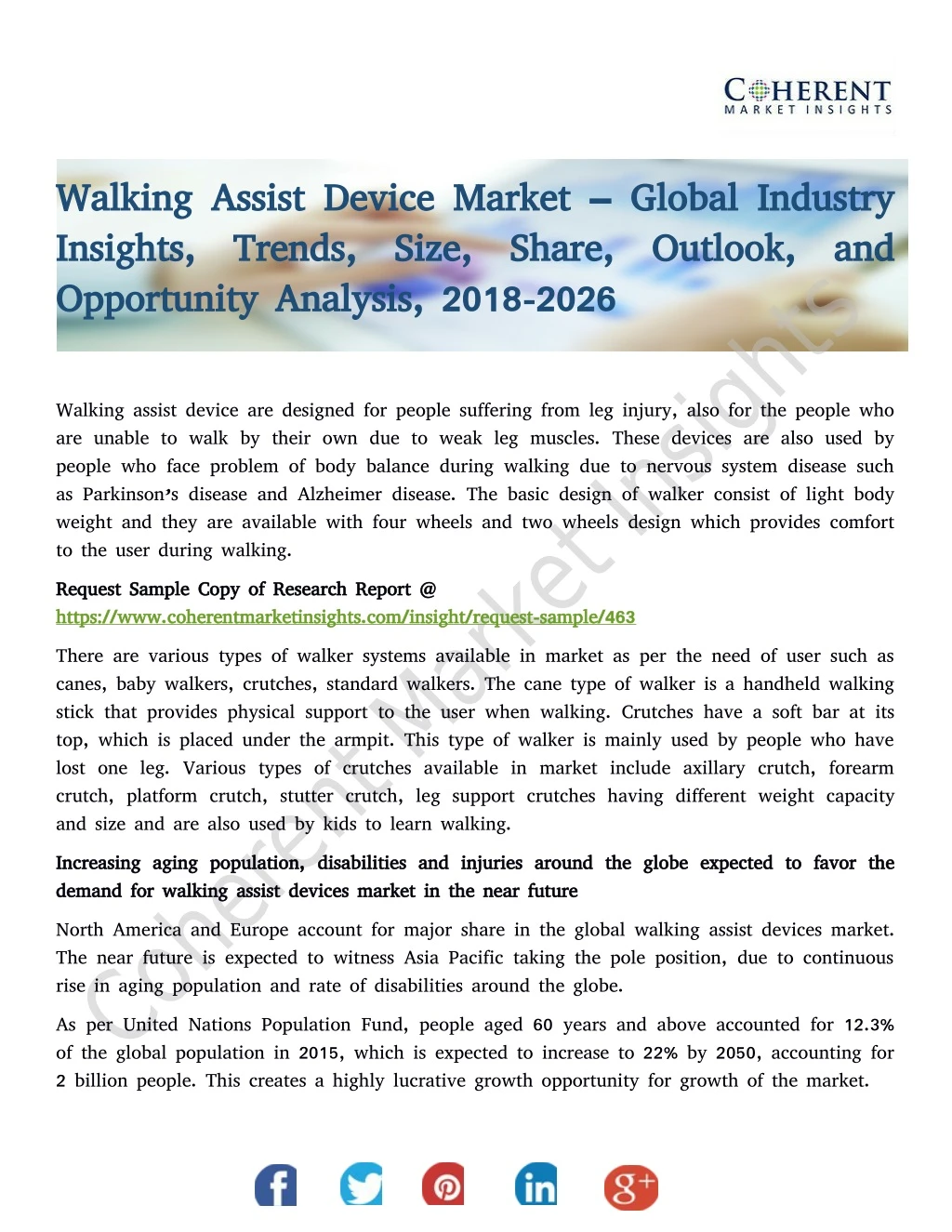 walking assist device market global industry