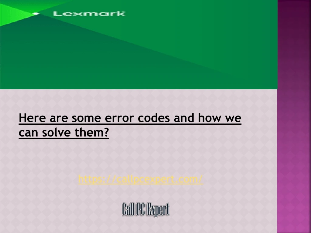 here are some error codes and how we can solve