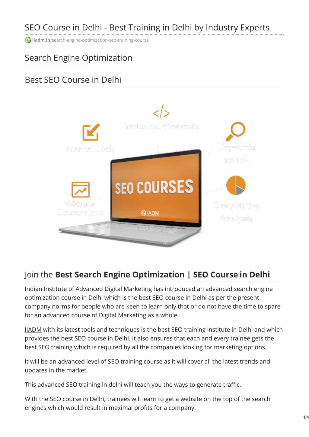 seo course in delhi best training in delhi