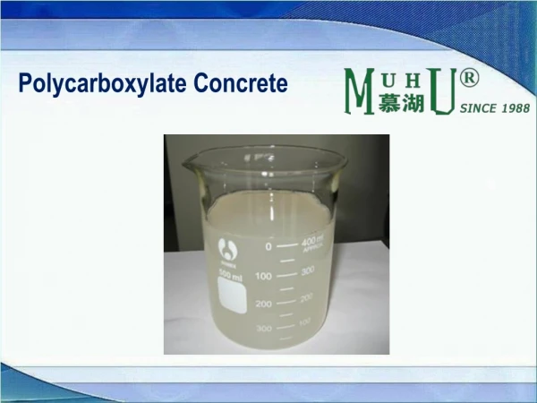 Polycarboxylate Concrete & Ether from MUHU Construction Materials Co. Ltd