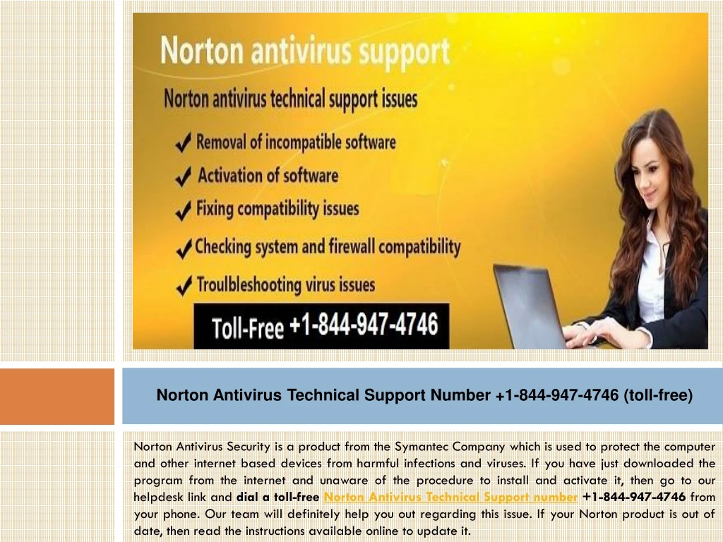 norton antivirus technical support number 1 844 947 4746 toll free
