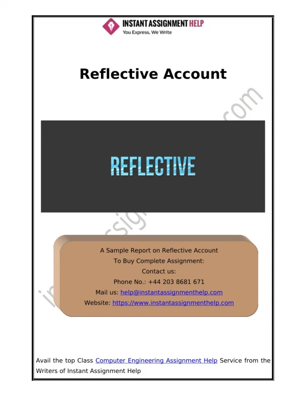 Analysis Report on Reflective Account