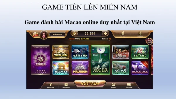 game ti n l n mi n nam game nh b i macao online duy nh t t i vi t nam