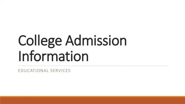 College Admission in India