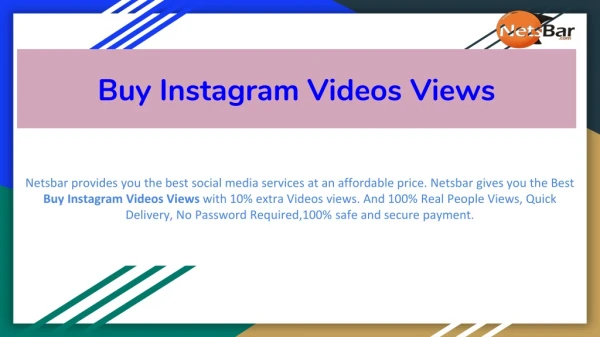 Buy Real Instagram Videos Views