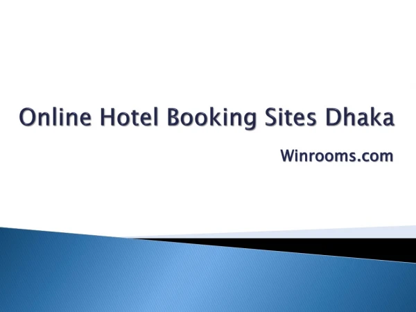 Online Hotel Booking Sites Dhaka