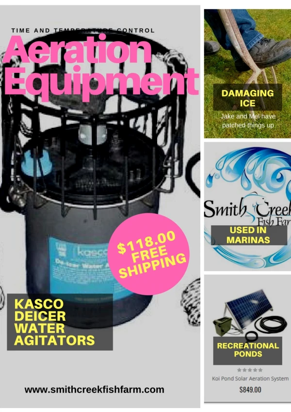 Aeration equipment -Kasco Deicer Water Agitators