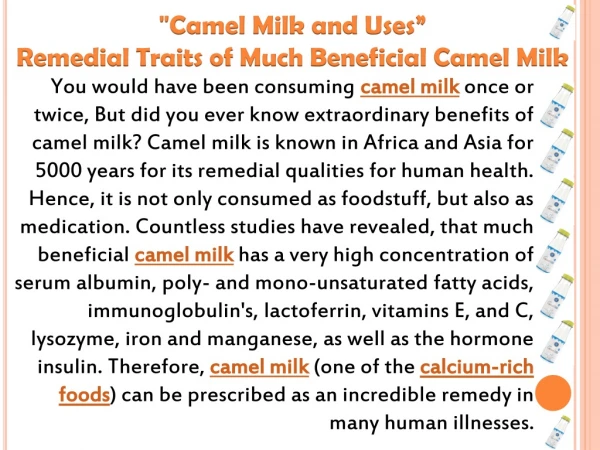 Benefits-of-Camel-Milk-Dairy | Amul Camel Milk