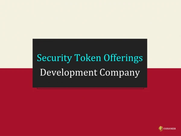 Security Token offering development company