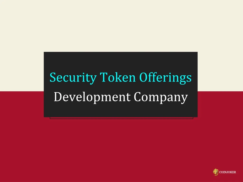 security token offerings development company