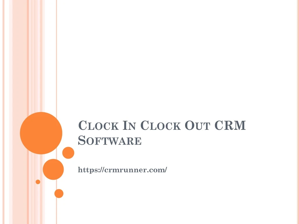 clock in clock out crm software