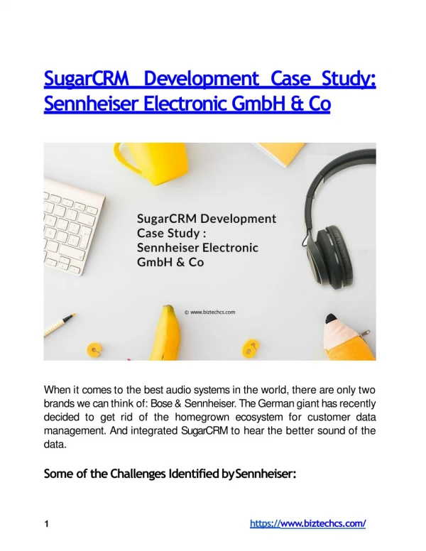 SugarCRM Development Case Study: Sennheiser Electronic GmbH & Co