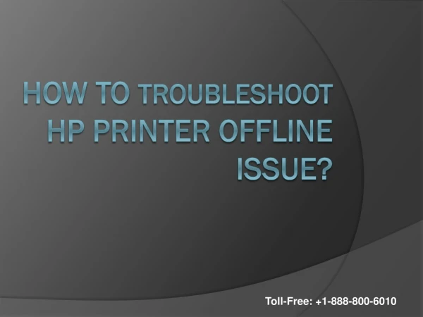 How To Troubleshoot HP Printer Offline Issue?