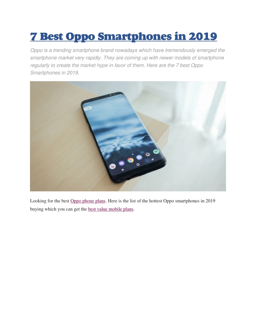 7 best oppo smartphones in 2019