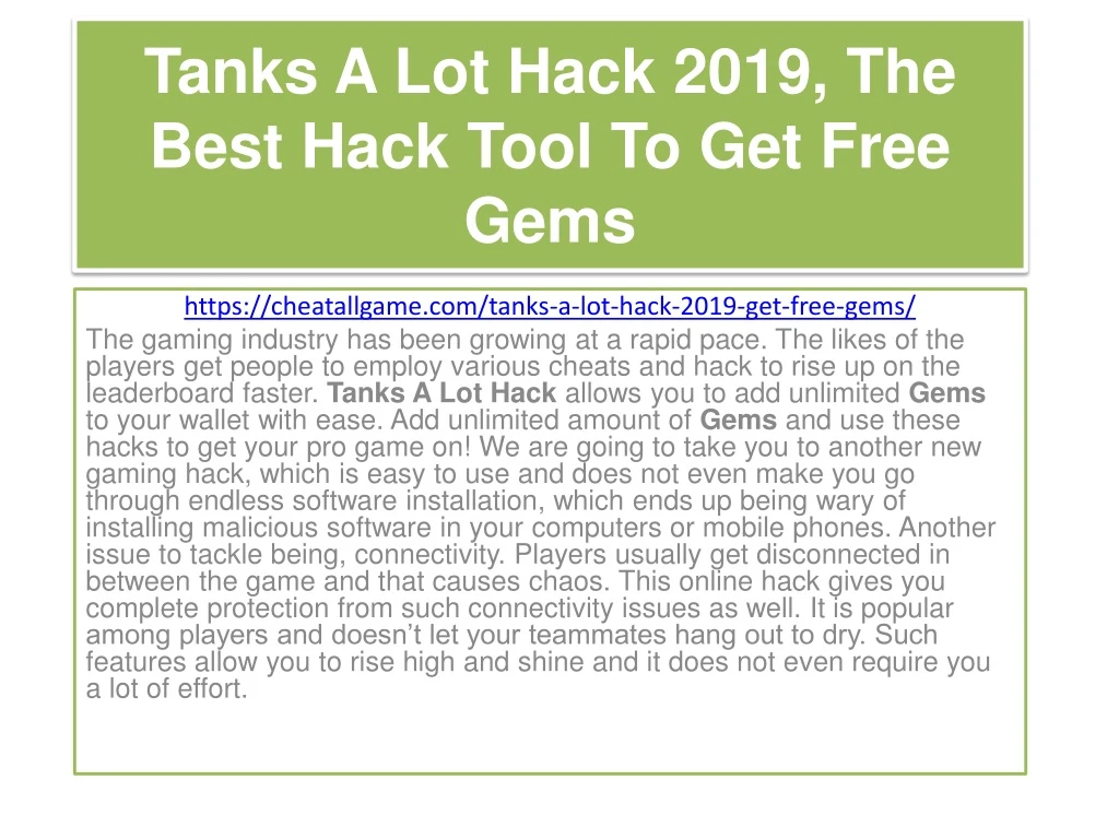 tanks a lot hack 2019 the best hack tool to get free gems