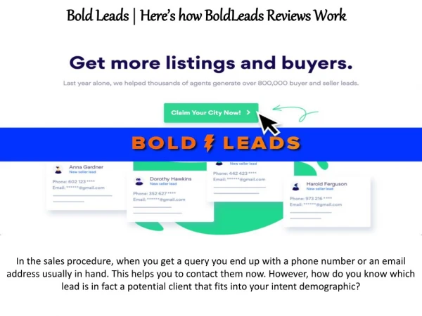 Here’s how BoldLeads Reviews Work