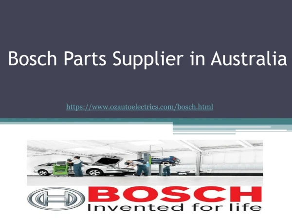 Bosch Automotive Parts Supplier in Australia