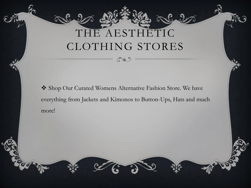 the aesthetic clothing stores